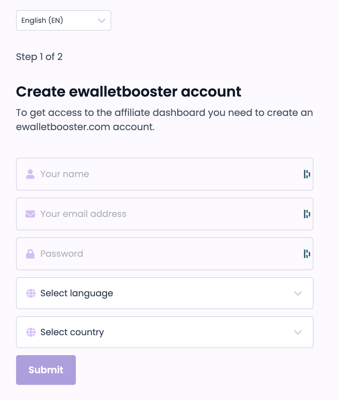 ewalletbooster.com Inscrição de afiliado Skrill